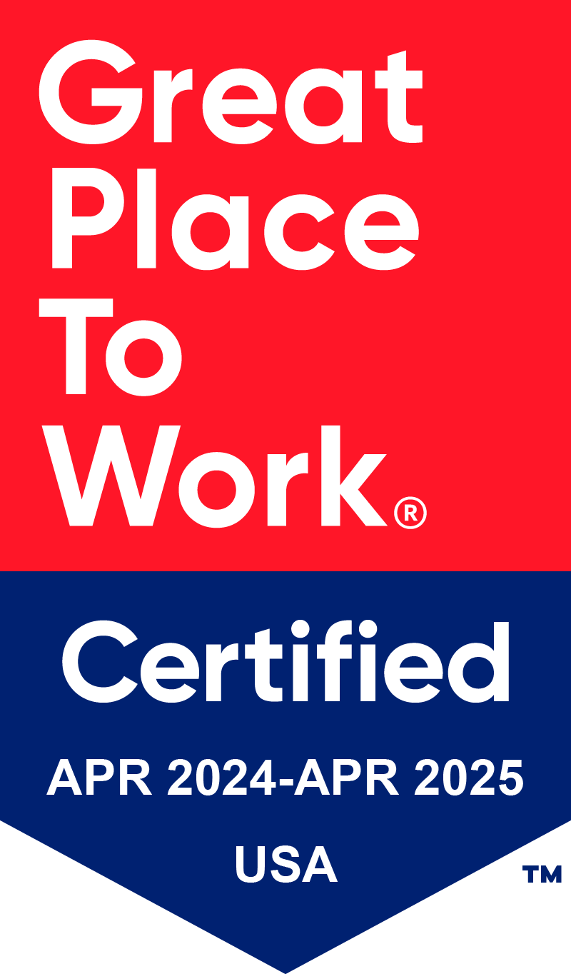 Great Place to Work Certified Badge April 2024 - April 2025