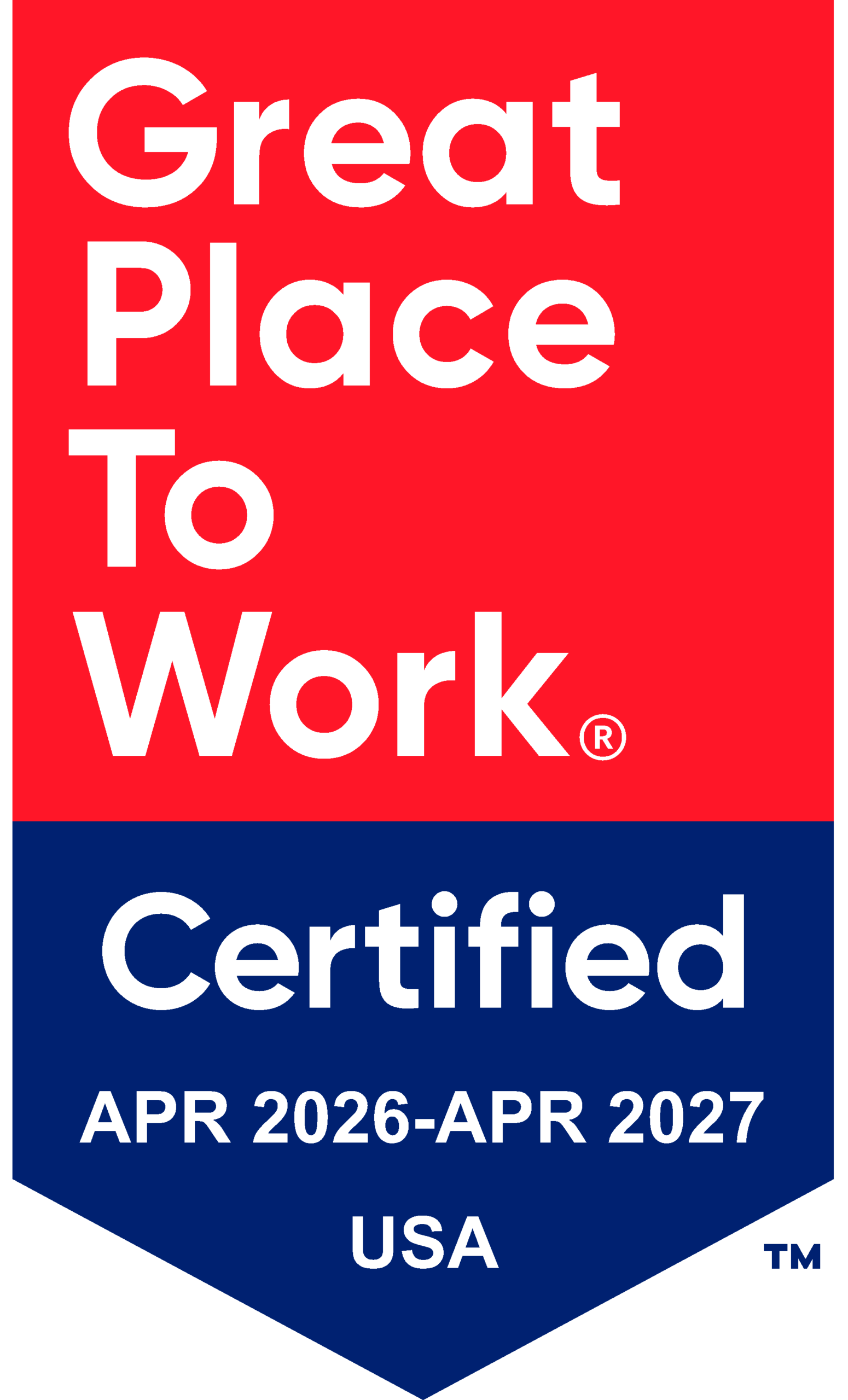 Great Place to Work Certification Badge 2026