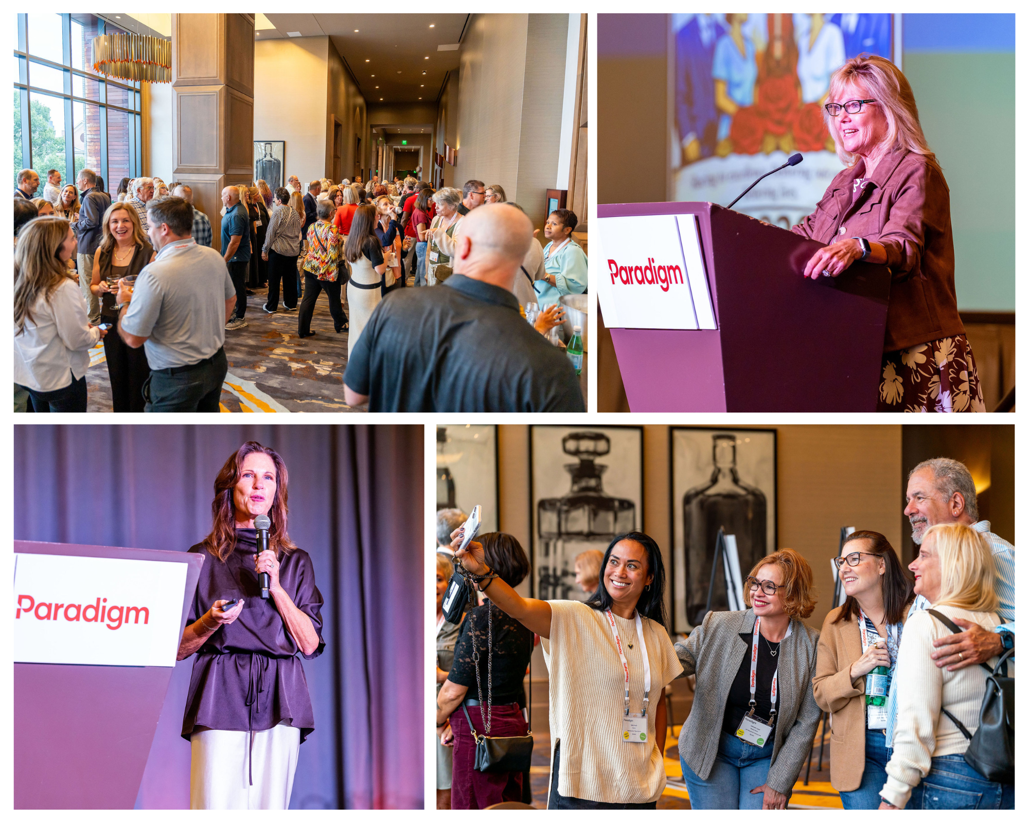 Photo collage of opening remarks and meet & greet at 2026 CAT Summit